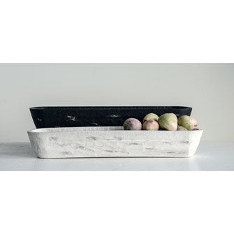 Decorative MDF Trug, Distressed Black