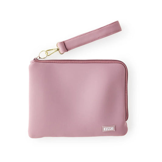 Neoprene Wristlet Mauve with Stone Interior