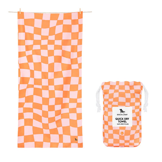 Cabana Beach Quick Dry Towel - Groovy Check XL