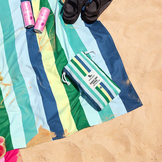 Cabana Beach Quick Dry Towel - Cool Lagoon