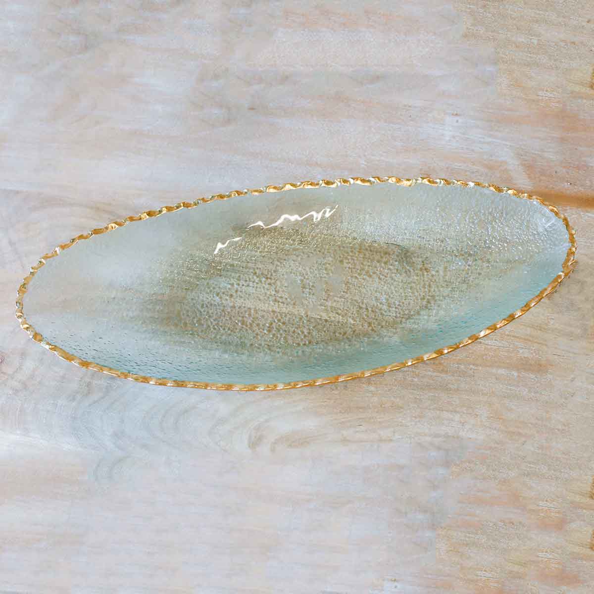 Fairbanks Oval Platter in Gold, 21.25” x 9”