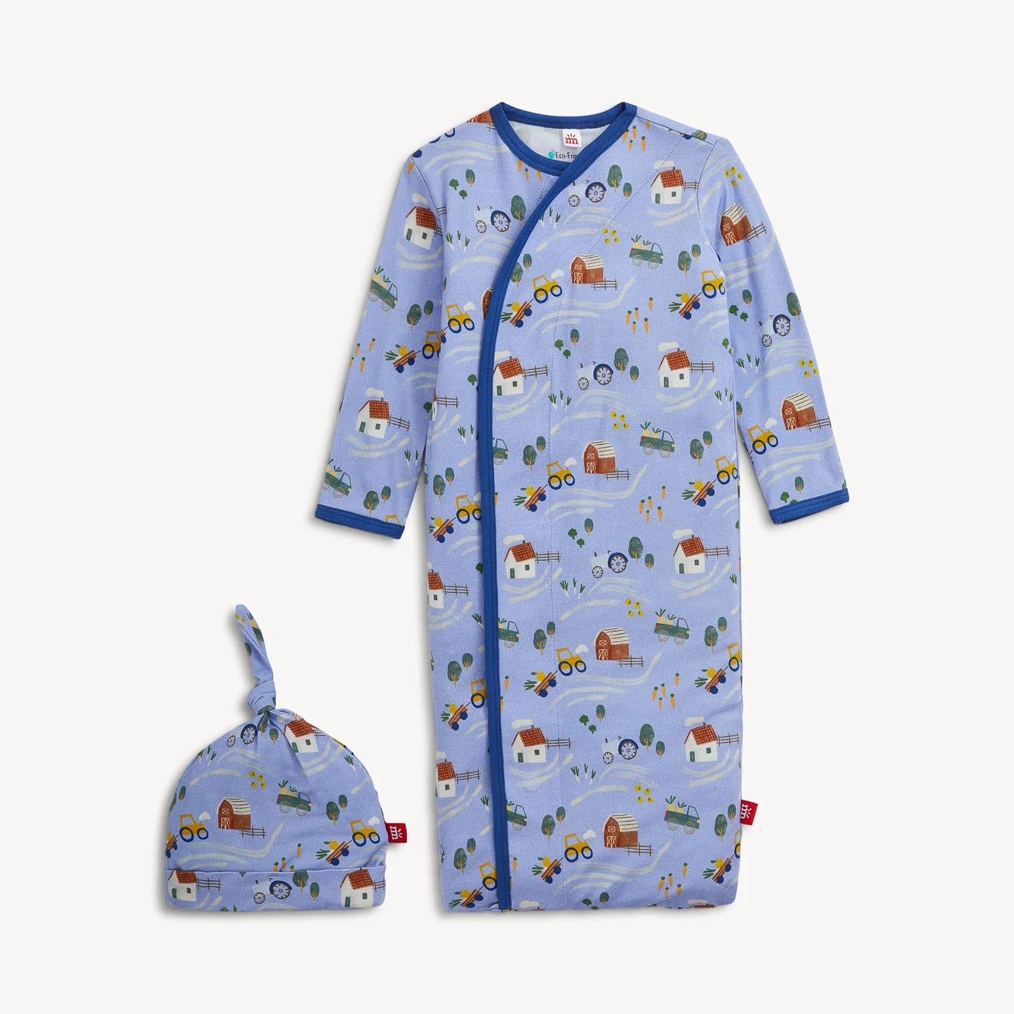 Farm to Cradle Magnetic Gown + Hat Set