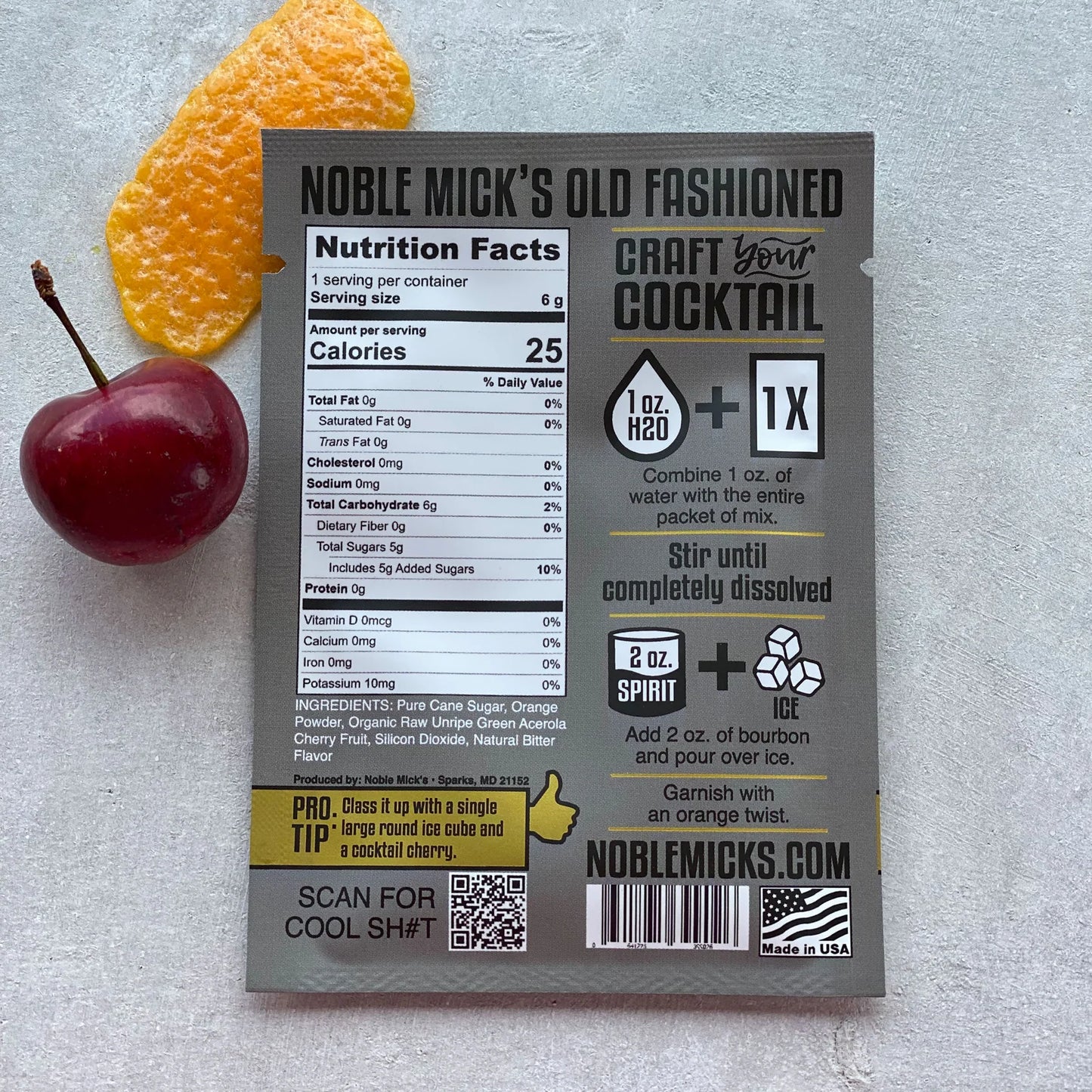 Noble Mick’s Old Fashioned Single Serve