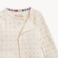 Heart & Bow Magnetic Pointelle Footie