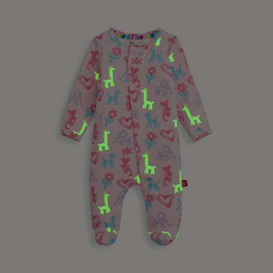 Pink Party Animals Glow in the Dark Magnetic Footie
