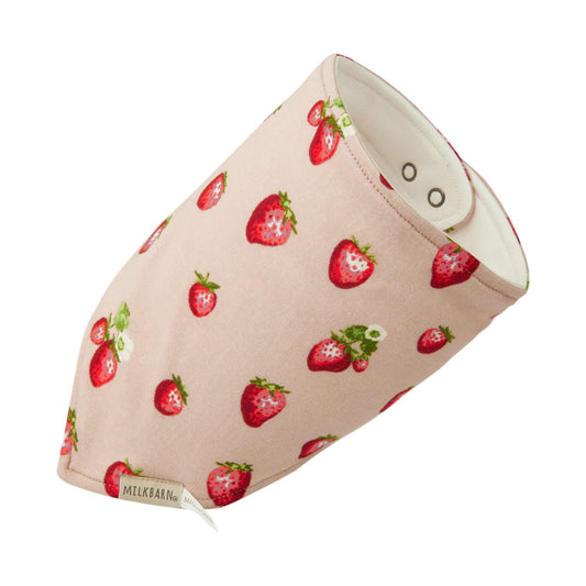 Milkbarn Organic Cotton Kerchief Bib Strawberry