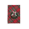 Tartan Velvet Christmas Wreath Applique Towel