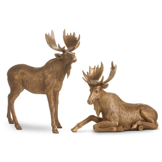 11.75" Antique Gold Moose