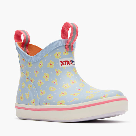 XTRATUF Kid’s Ankle Deck Boot Skyway Floral