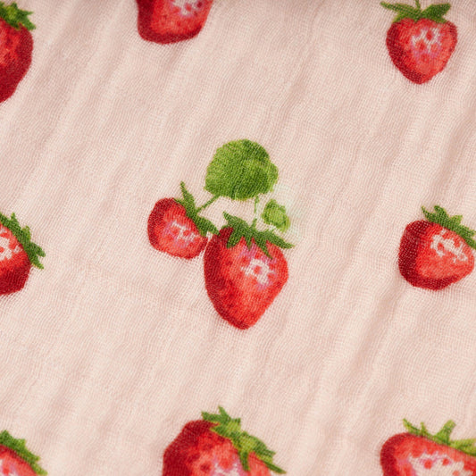 Milkbarn Organic Cotton Swaddle Strawberry