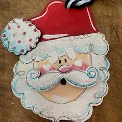 Polka Dot Santa Claus Ornament - Personalizable