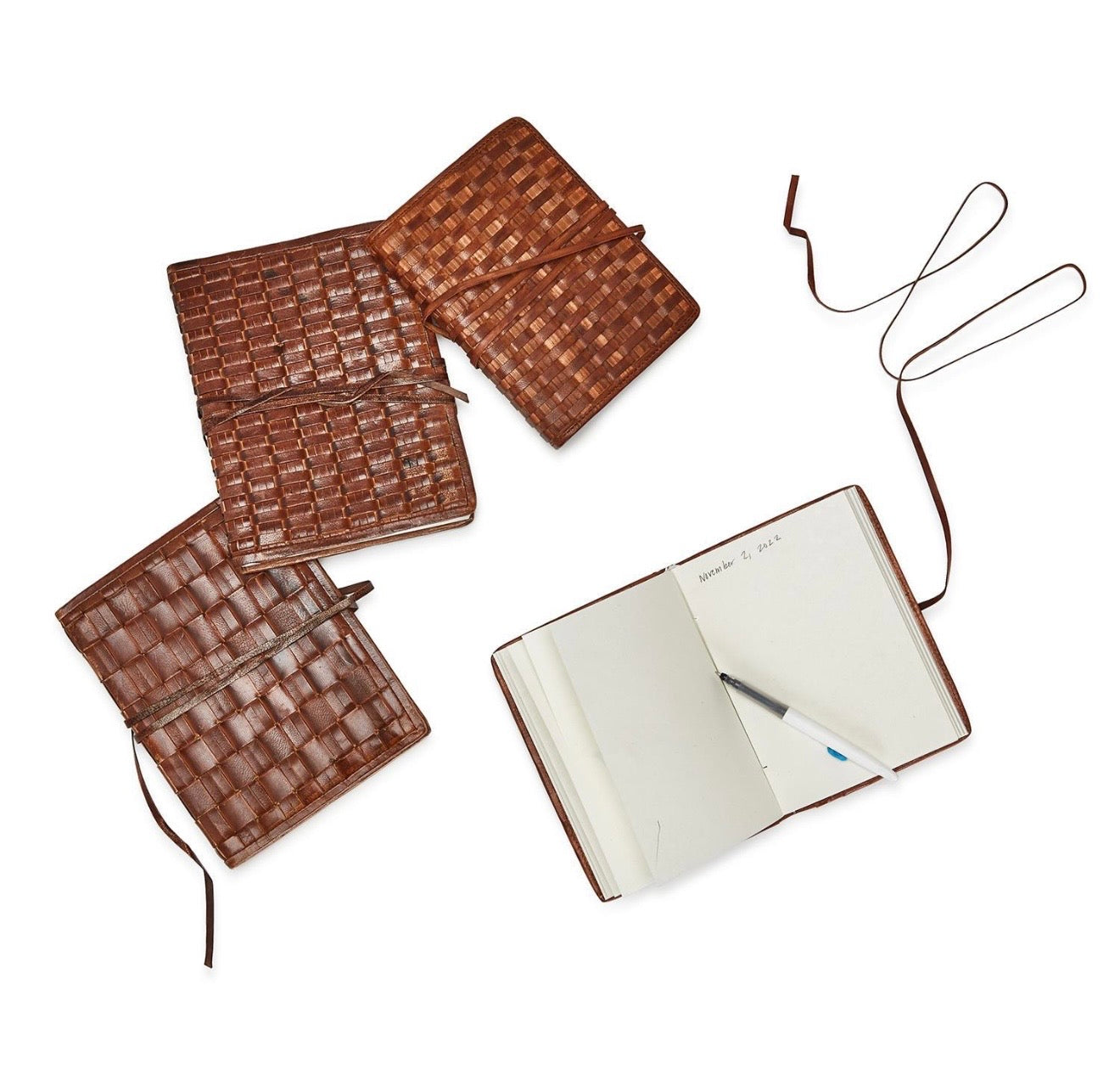 Woven Leather Journal, 2 Sizes