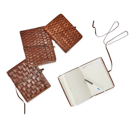 Woven Leather Journal, 2 Sizes