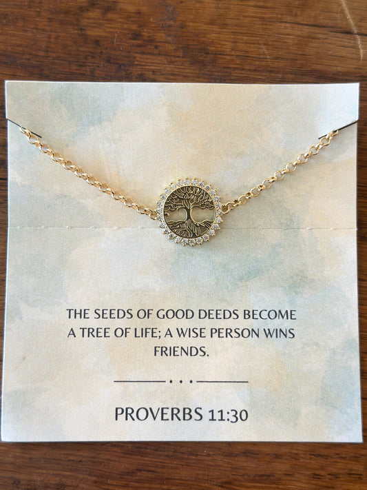 Tree of Life Scripture Necklace