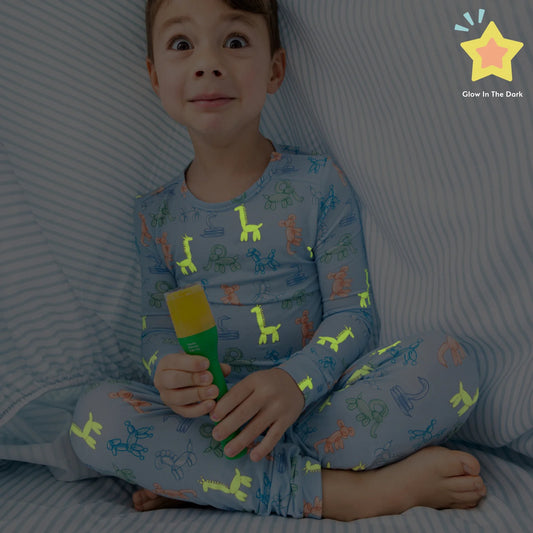 Blue Party Animals Glow in the Dark PJ Toddler Set