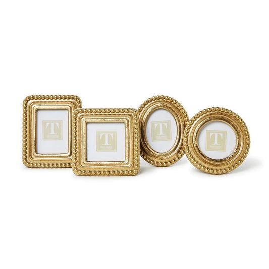 Beaded Texture Gold Mini Photo Frames, Assorted