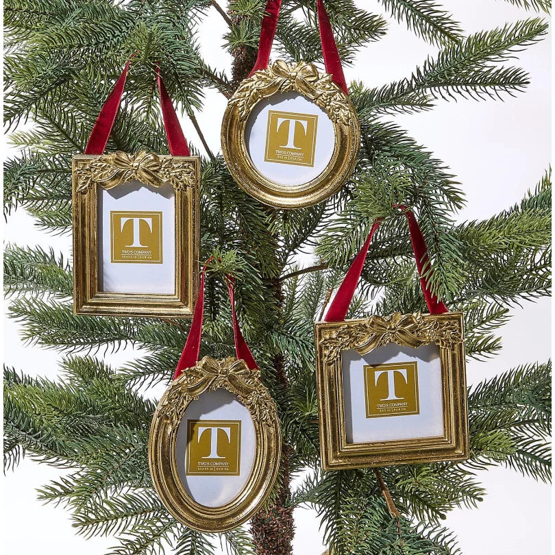 Holly Leaves Hanging Photo Frame/Ornament