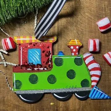 Train Christmas Ornament - Personalizable