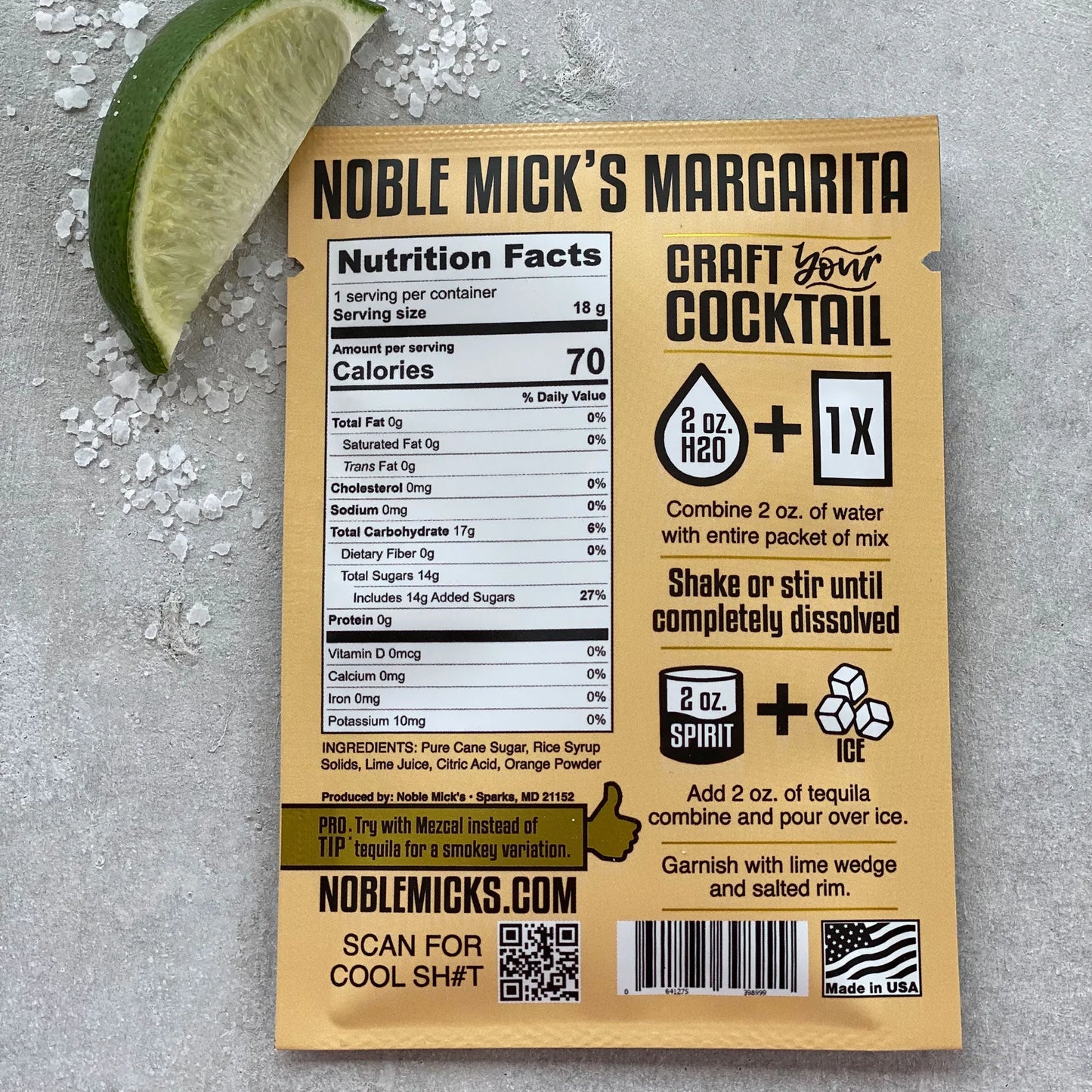 Noble Mick’s Old Fashioned Single Serve