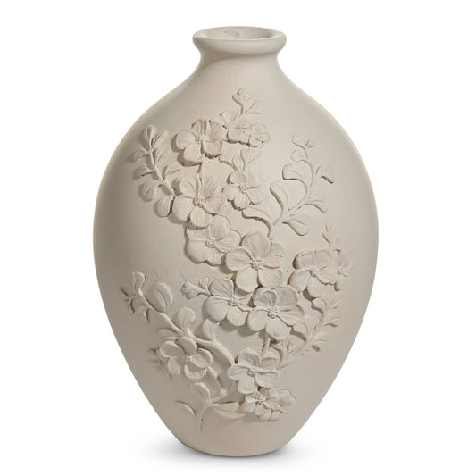 White Floral Vase, 2 Sizes