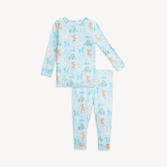 Blue Party Animals Glow in the Dark PJ Toddler Set