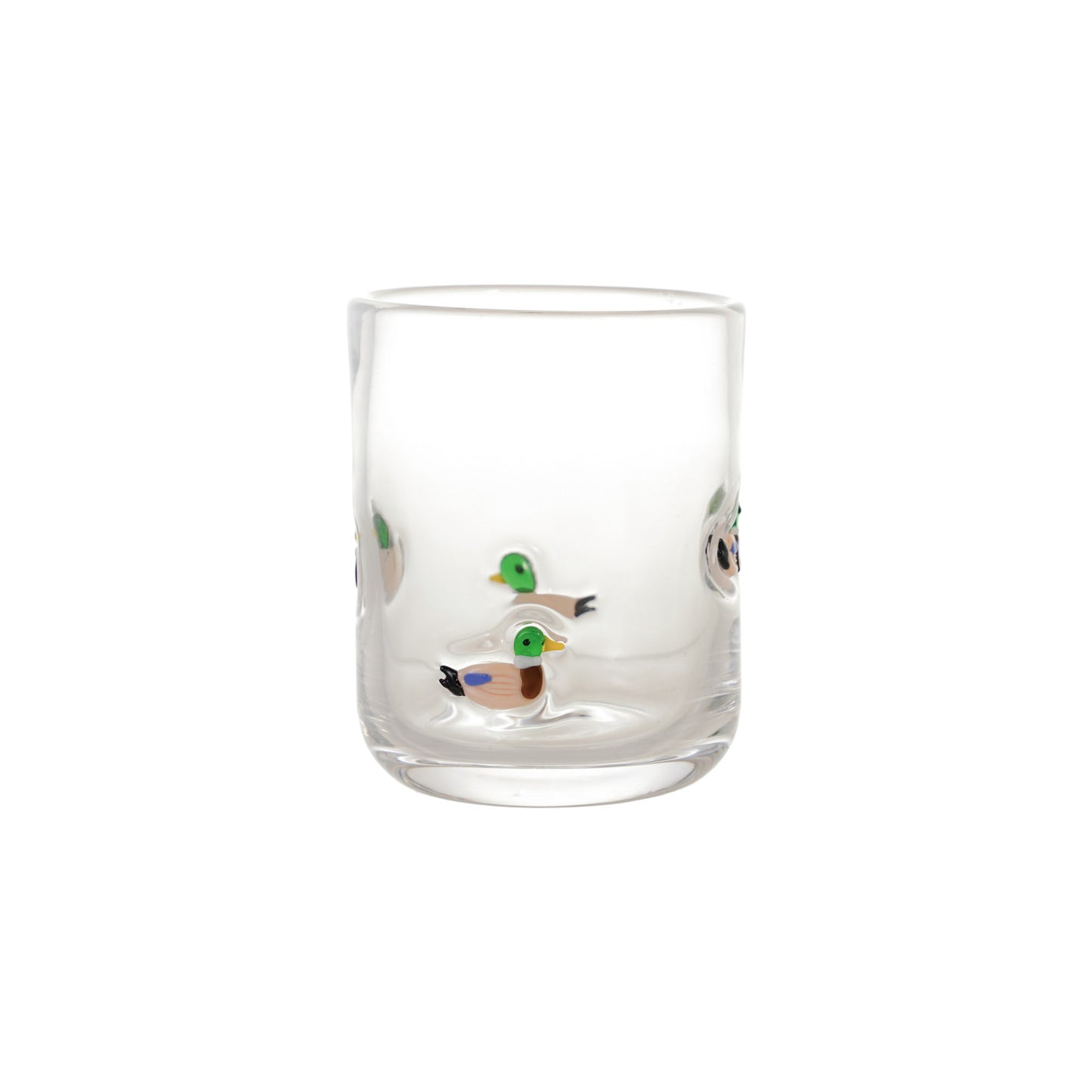 Drinking Glasses with Embedded Mallards, 16oz
