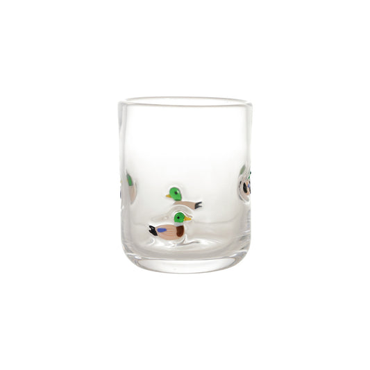Drinking Glasses with Embedded Mallards, 16oz