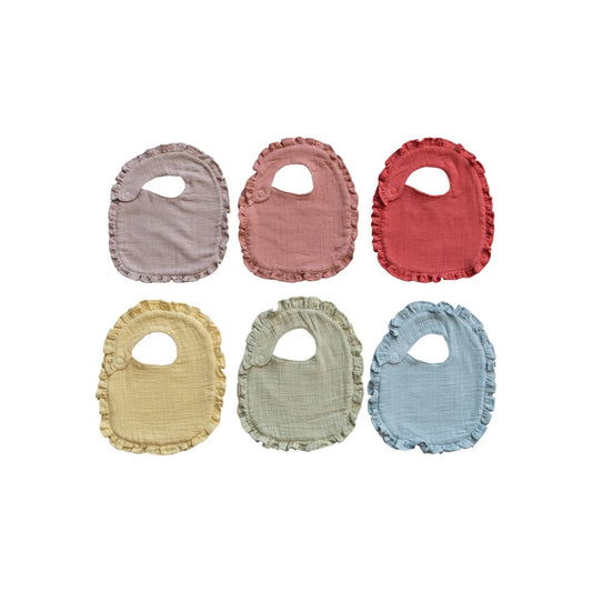 Cotton Terry Double Cloth Baby Bib, 6 colors