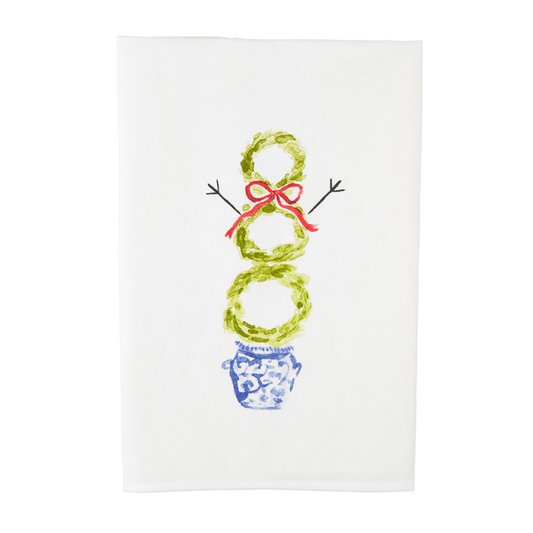Snowman Christmas Topiary Towel