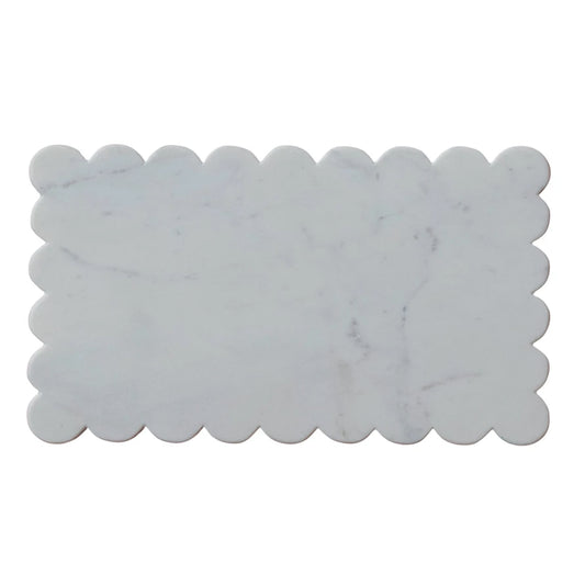 Marble Cheese Board with Scalloped Edge