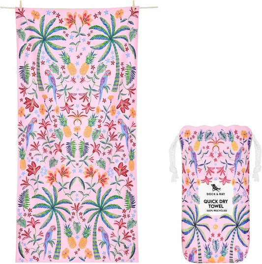 Cabana Beach Quick Dry Towel - Pink Paradise