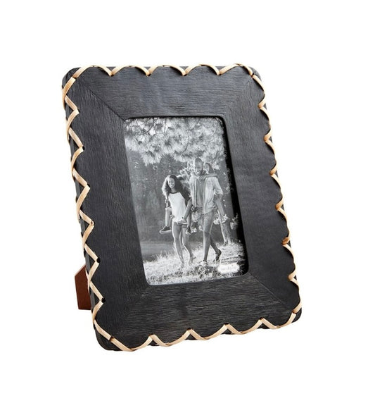 Black Braided Picture Frame, Large 5x7