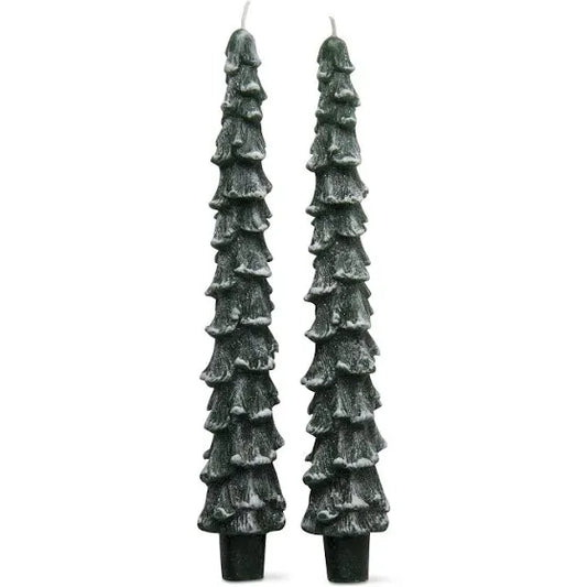 Green Spruce Taper Candles