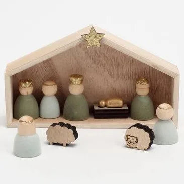 Flocked Nativity