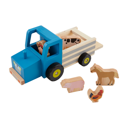 Wooden Tractor Toy Set