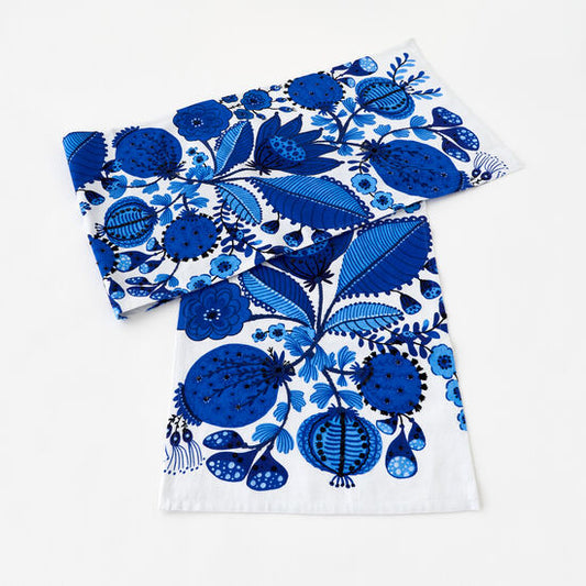 Blue and White Runner