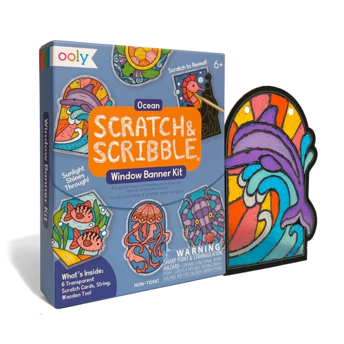 Mini Scratch & Scribble: Window Banner Kit Ocean