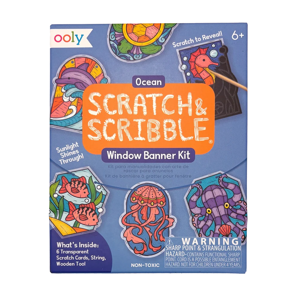 Mini Scratch & Scribble: Window Banner Kit Ocean