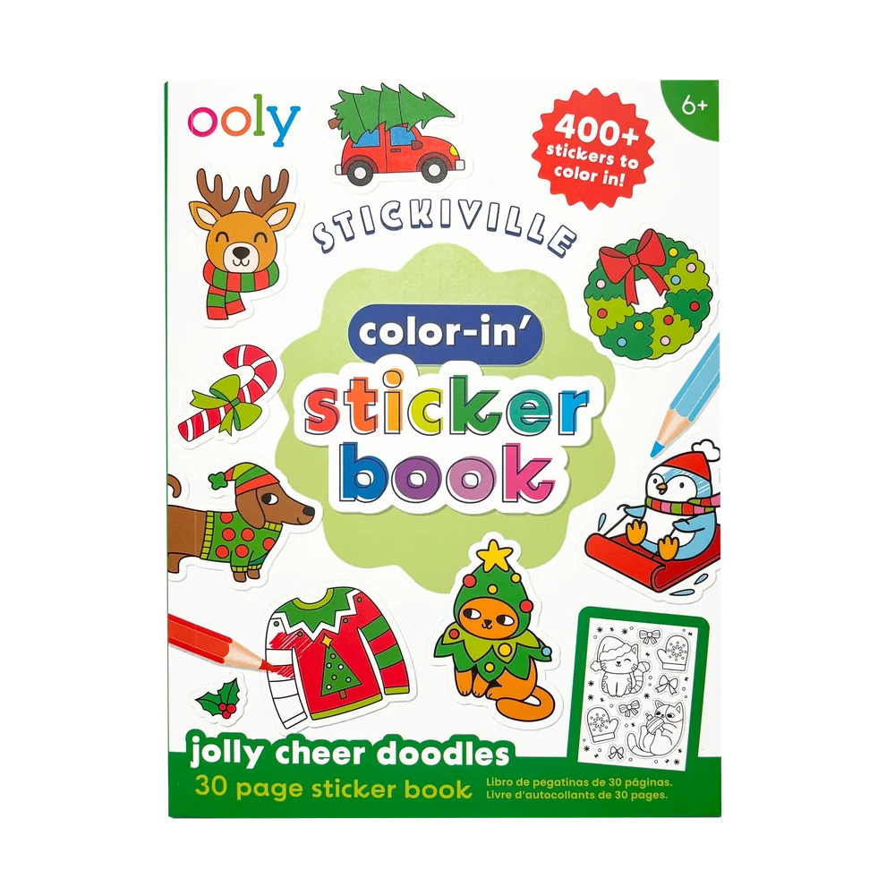 Stickiville: Color-in' Sticker Book - Jolly Cheer