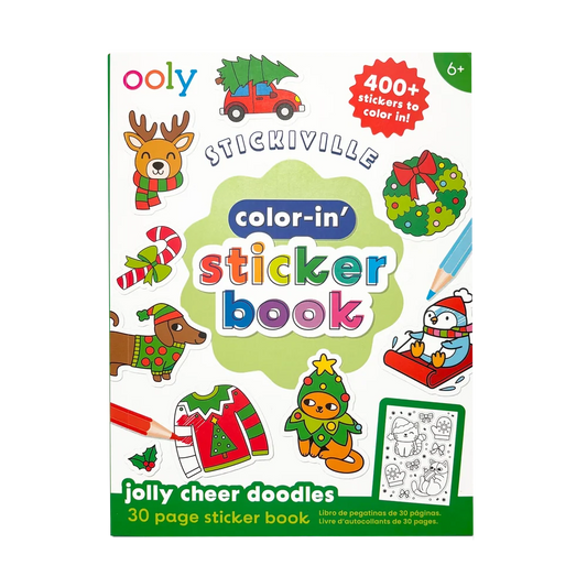 Stickiville: Color-in' Sticker Book - Jolly Cheer