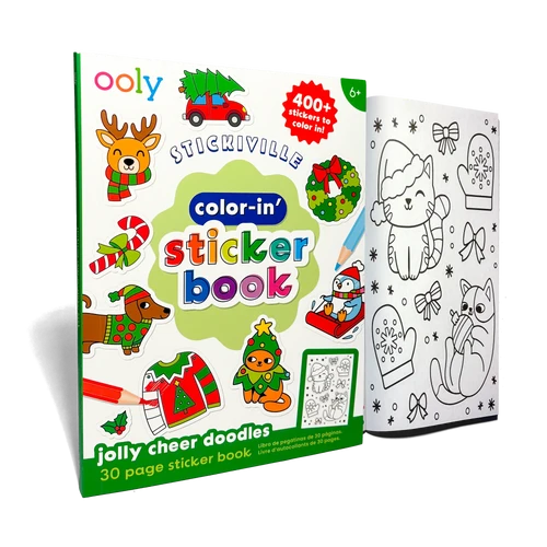 Stickiville: Color-in' Sticker Book - Jolly Cheer