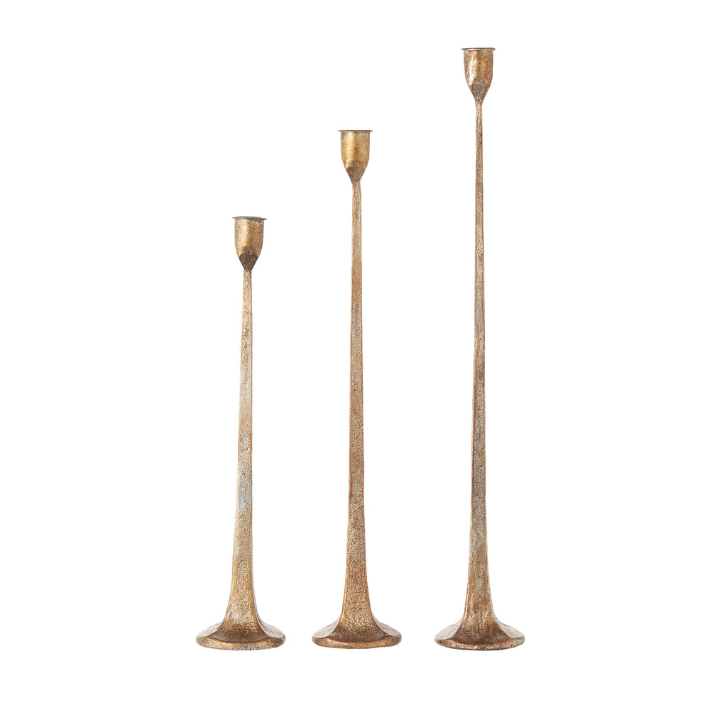 Raz Gold Candlesticks, 3 Sizes