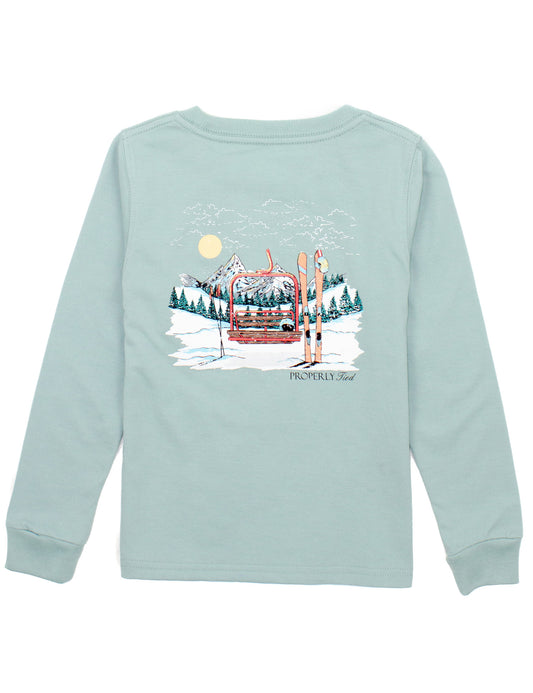 PT Youth LS Ski Lift Marine Mist