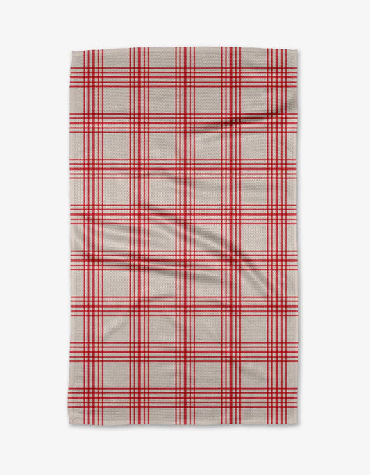 Cranberry Stripes Kitchen Towel