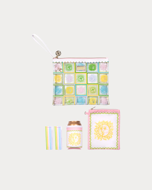 Beach Day Pouch, Sun Tiles Home