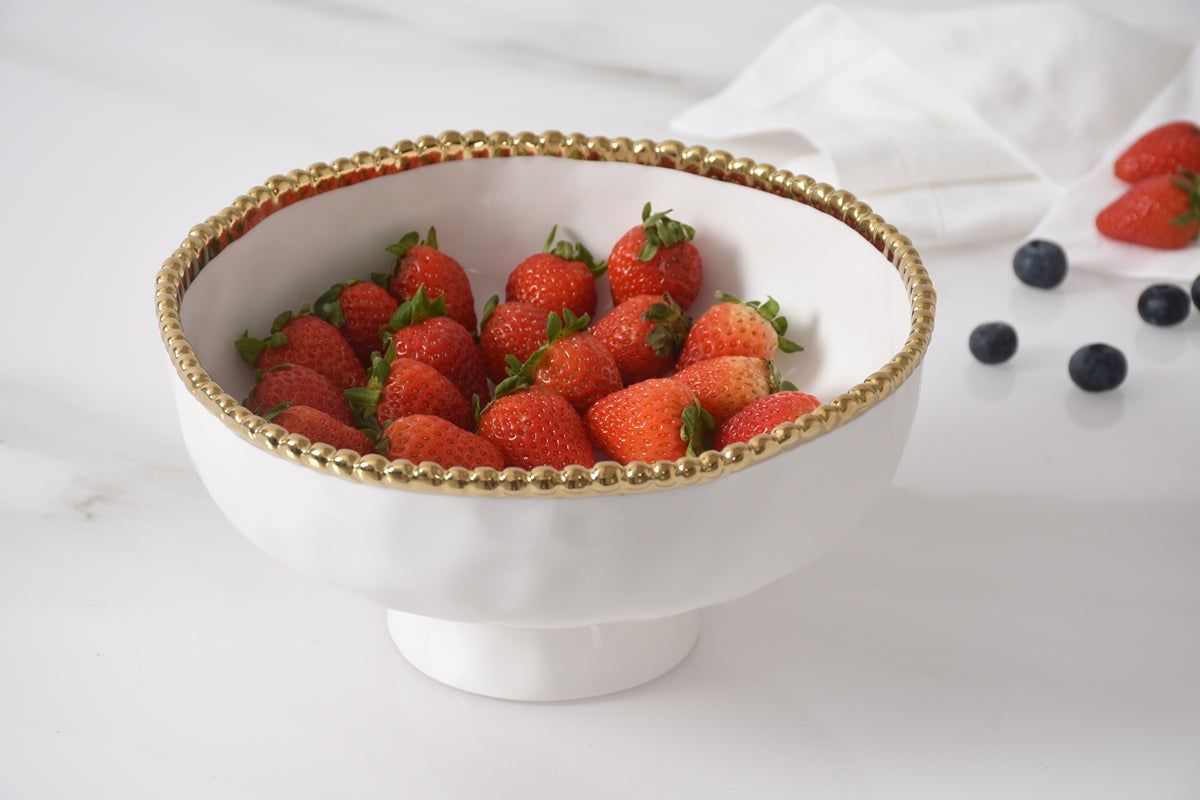 Pampa Bay Medium Footed Bowl Beaded