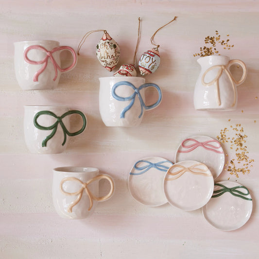 Stoneware Mug w/ Bow Handle