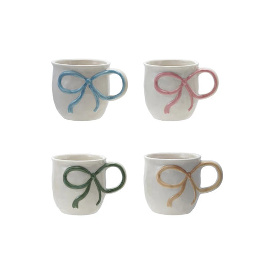 Stoneware Mug w/ Bow Handle