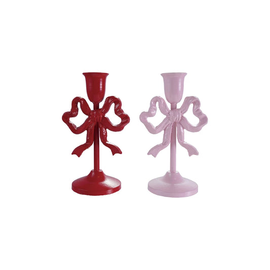 Cast Iron 8" Bow Taper Holder, 2 colors