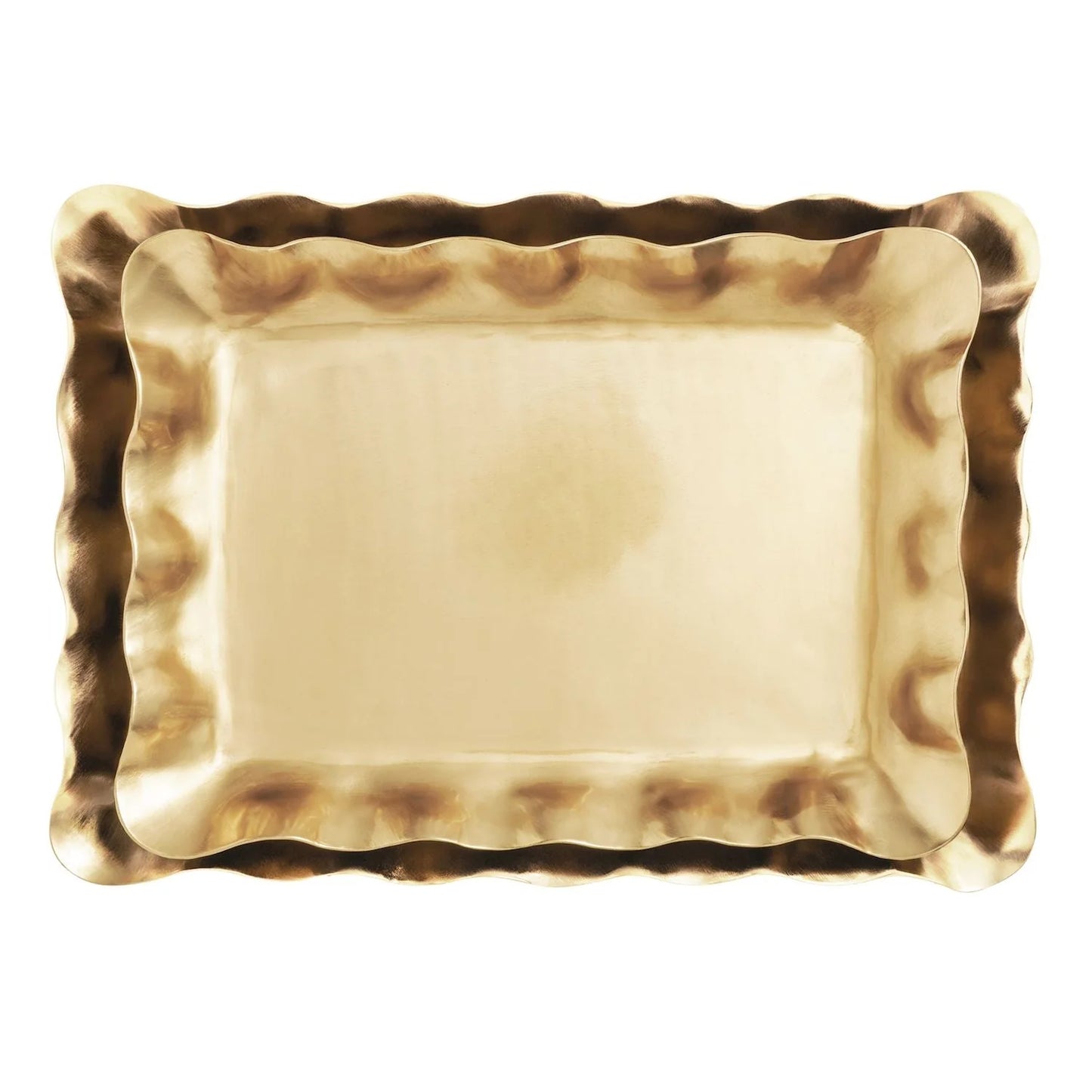 Brass Ruffle Tray, 2 sizes